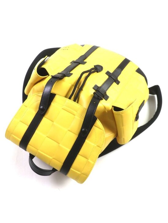 Louis Vuitton Damier Scuba Christopher MM Leather Backpack Yellow Black main image 5